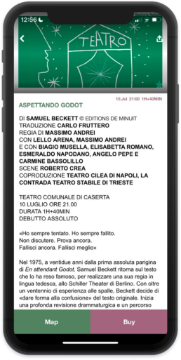 Mockup Dettaglio App Fondazione Campania dei Festival