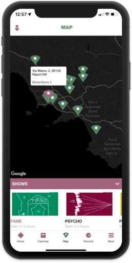Mockup Mappa App Fondazione Campania dei Festival