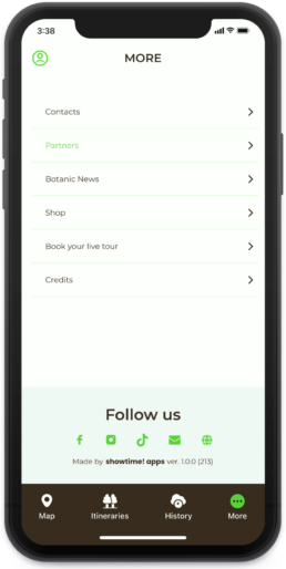 museo emot app mockup - more info section